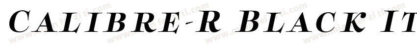 Calibre-R Black Ital字体转换